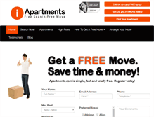 Tablet Screenshot of iapartments.com